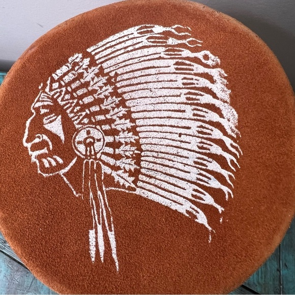 Vintage Native American Canada Leather Wood Drum - Picture 8 of 16